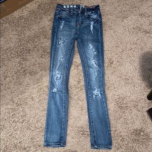 Distressed jeans